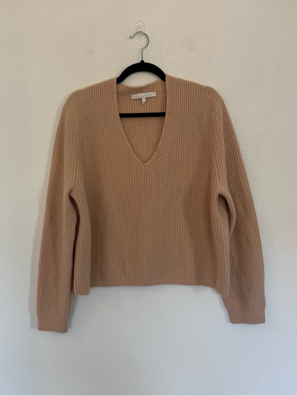Naked Cashmere Lucia Cropped V-Neck Cashmere Sweater